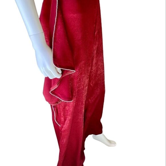 NWT Lulumari One Shoulder Wide Leg Jumpsuit w/ Rhinestone Detail - Picture 3 of 6